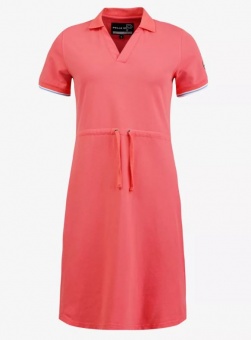 Pelle P Tide Polo Dress Coral Red